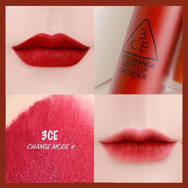 Son 3CE Kem Soft Lip Lacquer Màu Change Mode